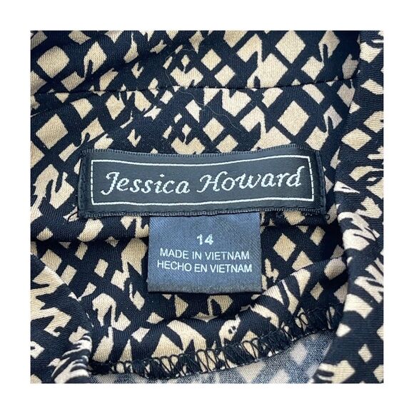 Jessica Howard Jacket Black and Brown Stretch Lightweight Women’s Size 14 - Picture 2 of 8